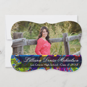 5x7 Graffiti Paint Air Brush Senior Announcement