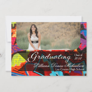5x7 Graffiti Paint Air Brush Senior Announcement