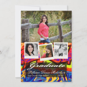 5x7 Graffiti Paint Air Brush Senior Announcement