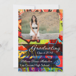 5x7 Graffiti Paint Air Brush Senior Announcement