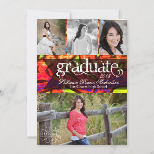 5x7 Graffiti Paint Air Brush Senior Announcement