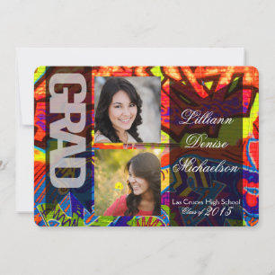 5x7 Graffiti Paint Air Brush Senior Announcement