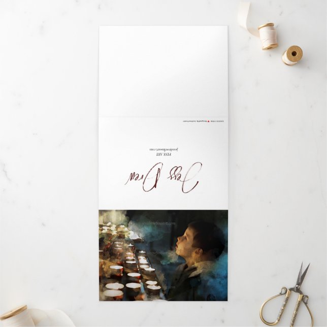 5x7 Greeting Card, Gift for Priests, Deacons Tri-Fold Card (Outside)