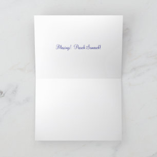 5x7 greeting card. Happy Passover. loris/monkey/ Thank You Card