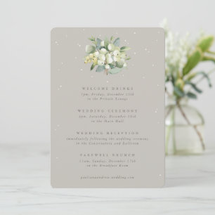 5x7 Greige Snowberry+Eucalyptus Wedding Itinerary