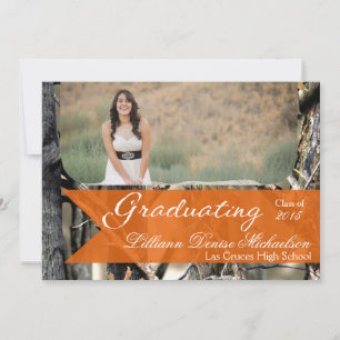 5x7 Hunters Camo Camouflage Senior Announcement