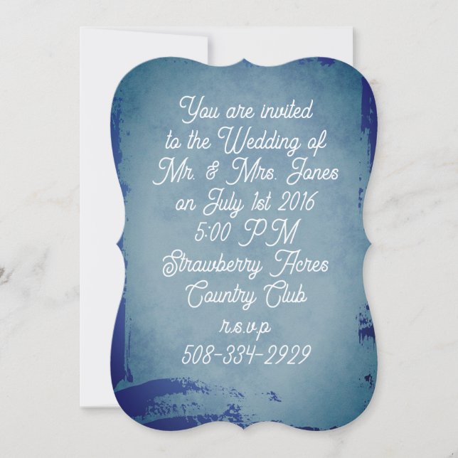 5x7 Invitation Bracket wedding simple (Front)