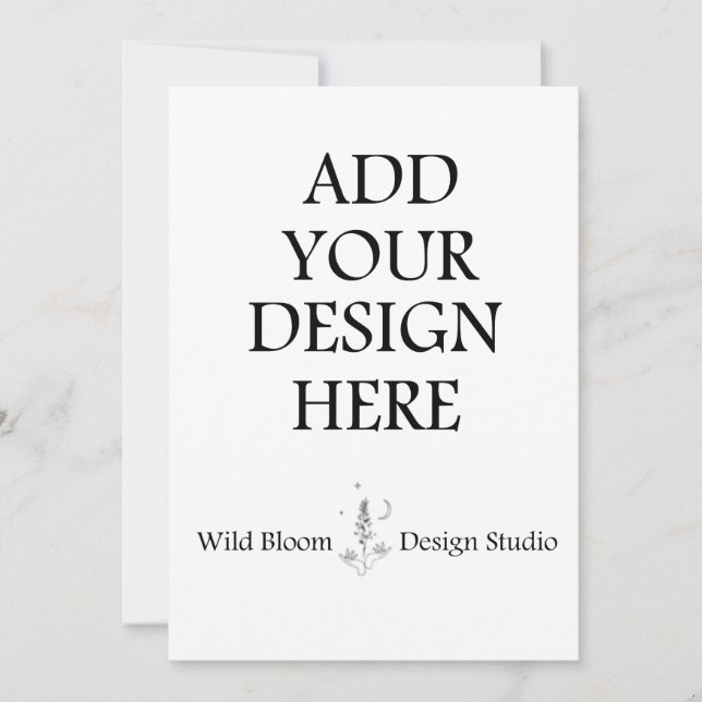 5x7" Invitation Cards Custom Print (Front)