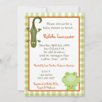 5x7 Invite - Swamp Buddies Baby Shower Invitation