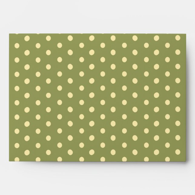 5x7 Jungle Polk-a-dot Outside Gree Inside Envelope (Front)
