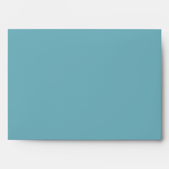 5x7 Jungle Tale Blue Outside Green Inside Envelope (Front)