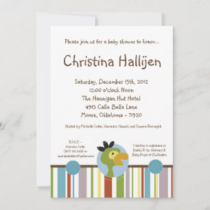 5x7 Jungle Tales Safari Baby Shower Invitation