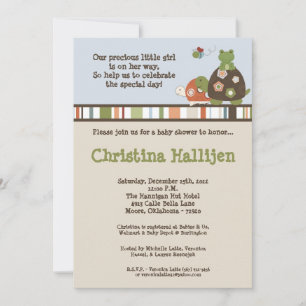 5x7 Laguna Beach Turtle Baby Shower Invitation
