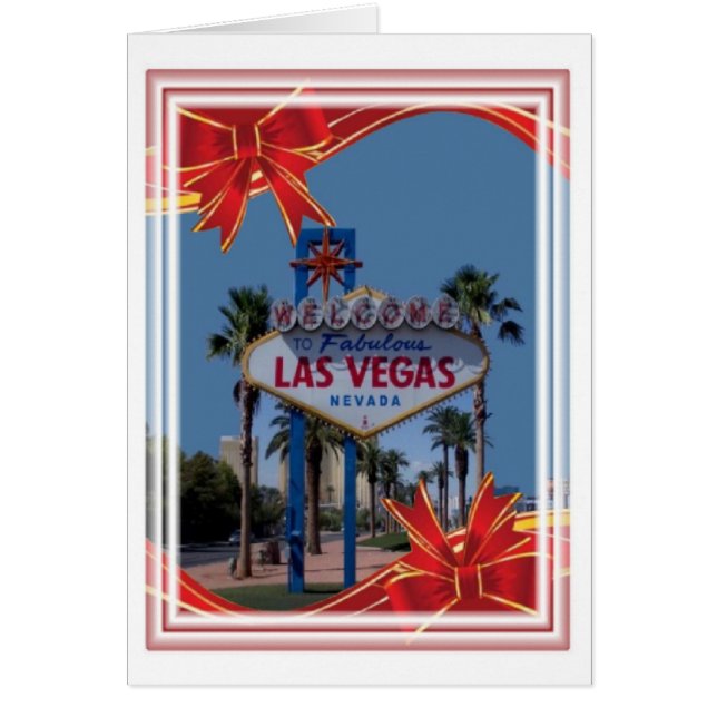 5x7 Las Vegas Christmas Card  Personalise your own (Front)