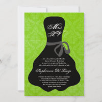 5x7 Lime Dress Quinceanera Birthday Invitation