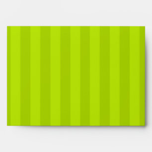 5x7 Lime Green Stripe Outside Purple Insi Envelope