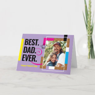 5x7" Modern Custom Photo Father's Day Card for Dad