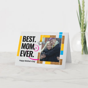 5x7" Modern Custom Photo Mother's Day Card for Mum