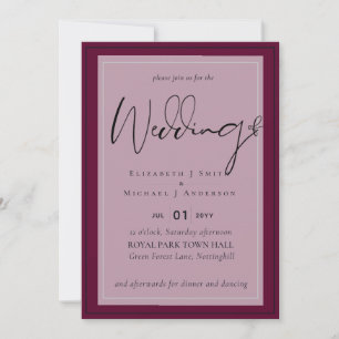 5x7 Modern Script Overlay Budget Wedding Invites