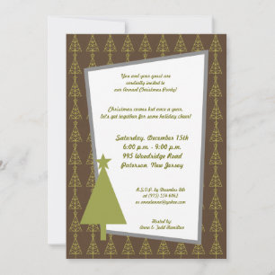 5x7 Outline Green Forest Trees Invitation