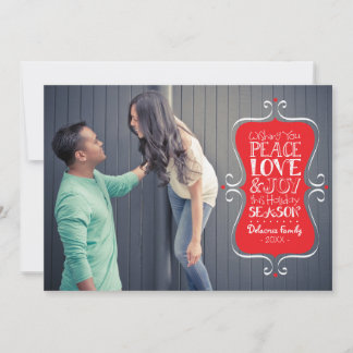 5x7 Peace, Love & Joy Frame Photo Card