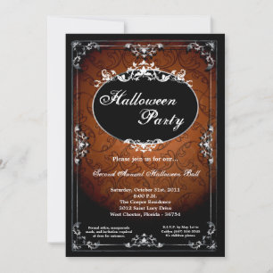 5x7 Pendant Broach Halloween Party Invitation