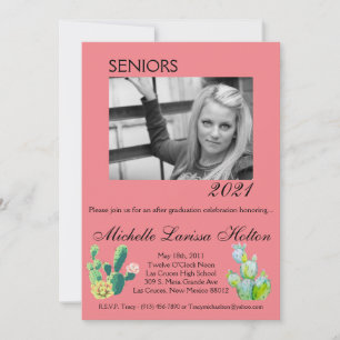 5x7 Photo Graduation Party Invitation Bohemian Cac