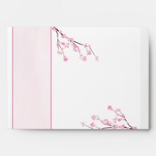 5x7 Pink Cherry Blossom with Bar Envelopes