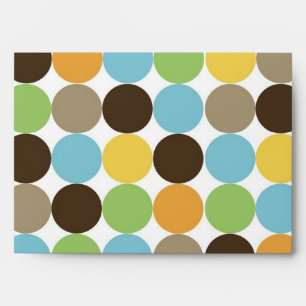 5x7 Polka Dot Outside White Inside Envelope