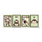 5x7 Pop Monkey Zoo Animal Baby Bedding Wall Art