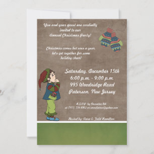 5x7 Searching for Winter Gloves Invitation