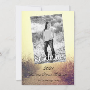 5x7 Senior Announcement Sunrise Pathway Walkway Pa