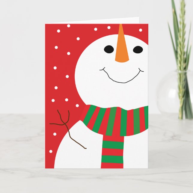 5x7 Snowman Holiday Card (Front)