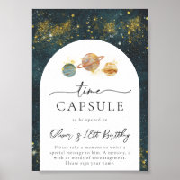 5x7 Space Time Capsule Sign | Space Birthday