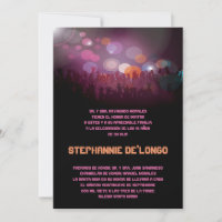 5x7 Spanish Band Quinceanera Birthday Invitation