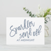 5X7 Sparkler Send-Off Sign-Brush- (Dusty Blue)