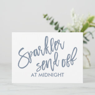 5X7 Sparkler Send-Off Sign-Brush- (Dusty Blue)