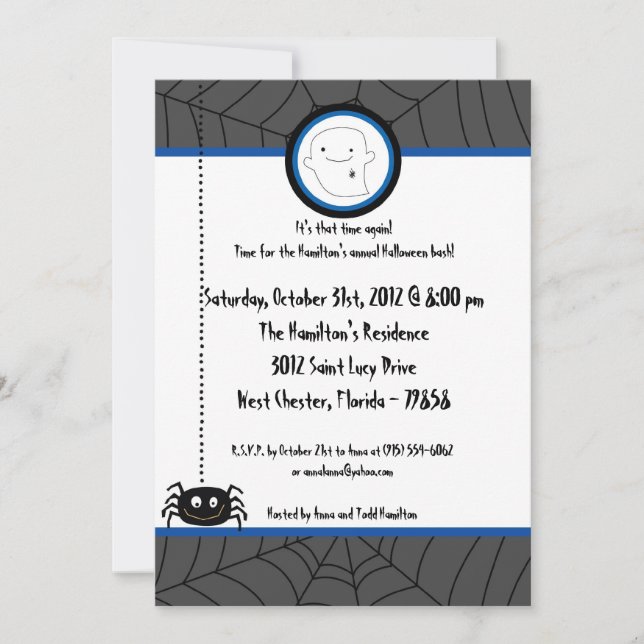 5x7 Spooky Fun  Halloween Party Invitation (Front)