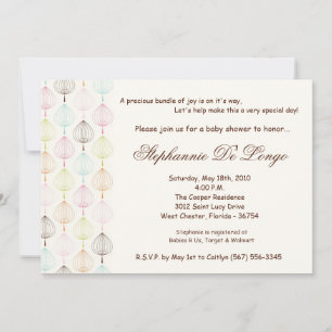 5x7 Spring Time Flowers Baby Shower Invitation