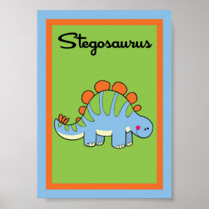 5X7 Stegosaurus Dinosaurs Wall Art