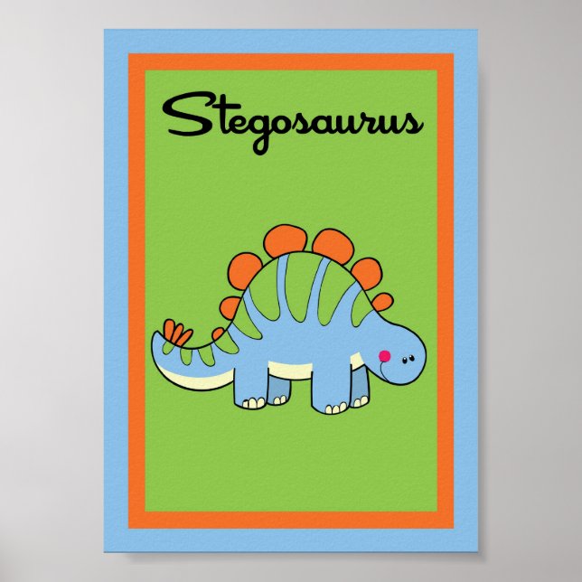 5X7 Stegosaurus Dinosaurs Wall Art (Front)