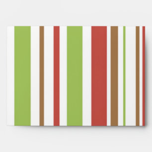 5x7 Stripe Outside Green Inside Envelope