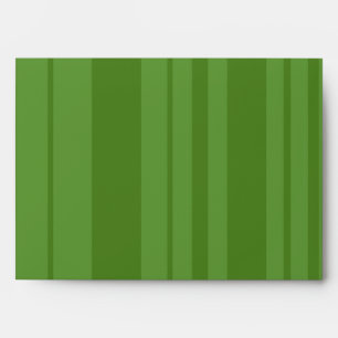 5x7 Striped Outside Green Inside Envelope