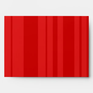 5x7 Striped Red Outside White Inside Envelope