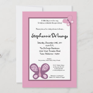 5x7 Sugar Plum Baby Shower Invitation