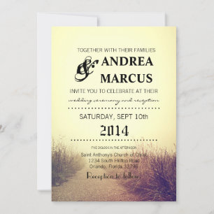 5x7 Sunrise Pathway Walkway Pat Wedding Invitation