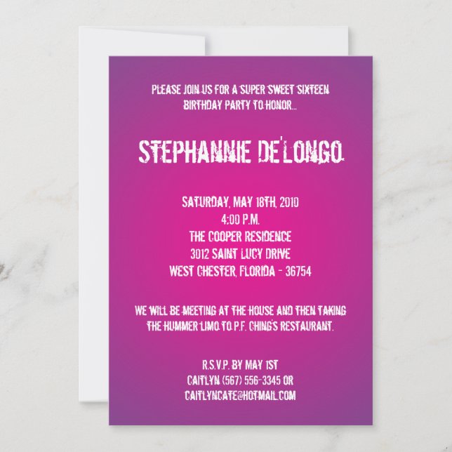 5x7 Teal DJ Spin Turntable 16 Birthday Invitation (Front)