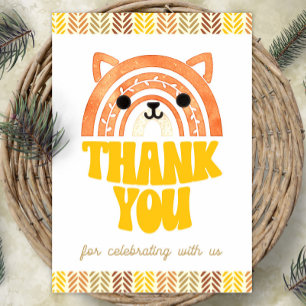 5x7 Thank You Boho Woodland Fox Birthday Poster