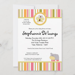 5x7 Tropical Punch Baby Shower Invitation