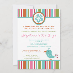 5x7 Tropical Toucan Bird Baby Shower Invitation